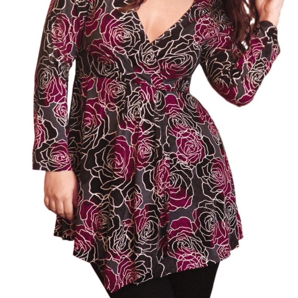 Brand New Faux Wrap With Asymmetrical Hem